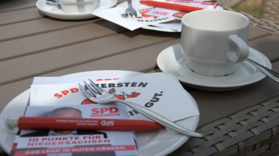 Kaffeegedeck mit SPD-Material